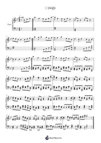 :/ (wip) Sheet Music by Kiersten Colby-Arr.Bergdrew Browningthur