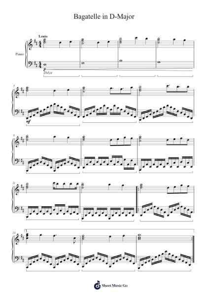 Bagatelle in D Major Sheet Music by Elijah Marcos-Arr.Judmons Bairdchel