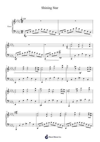 Shining Star Sheet Music by Masao Aichi-Arr.Upving