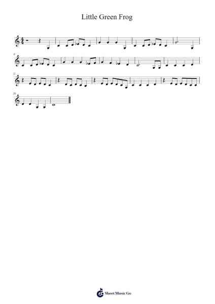 Little Green Frog Sheet Music by Unknown author-Arr.Adnest Fitzvin