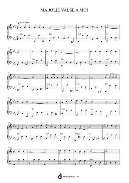 MA JOLIE VALSE A MOI Sheet Music by Tony MELER-Arr.Stilhan Dalter
