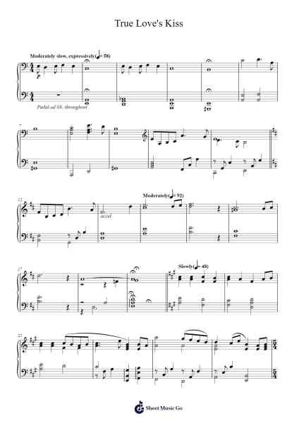True Love's Kiss Sheet Music by James Newton Howard-Arr.Hugland Lrin