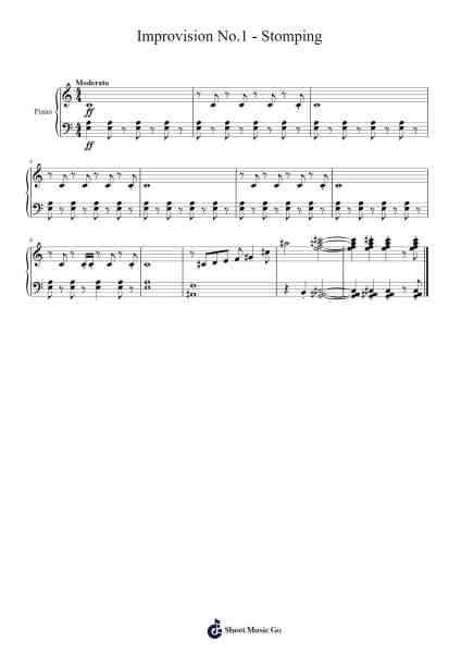 Improvisation No. 1 "Stomping" Sheet Music by Sylsia Kerrsel-Arr.Vibard Brumens