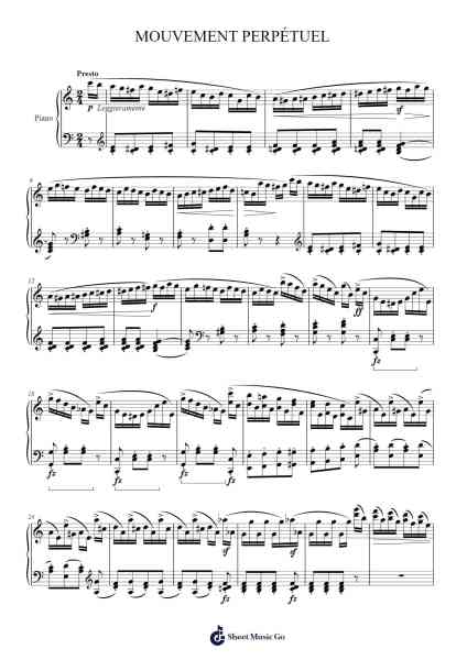 Mouvement Perpétuel Sheet Music by Carl Maria von Weber-Arr.Ranphia Boydle