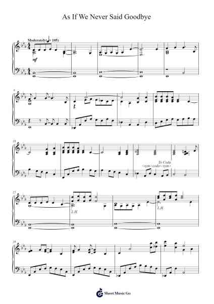 As If We Never Said Goodbye from Sunset Boulevard Sheet Music by Andrew Lloyd Webber-Arr.Lechloe