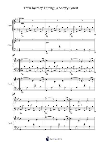 Train Journey Through a Snowy Forest Sheet Music by Graycie Scob-Arr.Luroe Boycefay