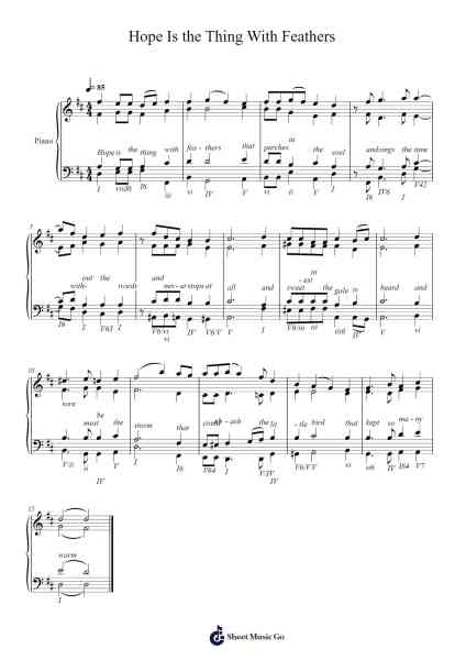 Hope is the Thing with Feathers 楽譜 by Brennan Sele-Arr.Vindiah Jeanvis