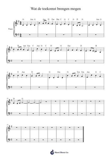 Wat de toekomst brengen mogen Sheet Music by Jactor-Arr.Northrone Kitnice