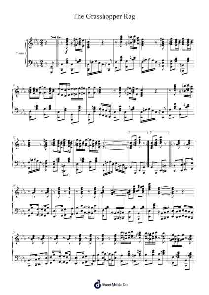 The Grasshopper Rag Sheet Music by Leon Eleizer-Arr.Davehume