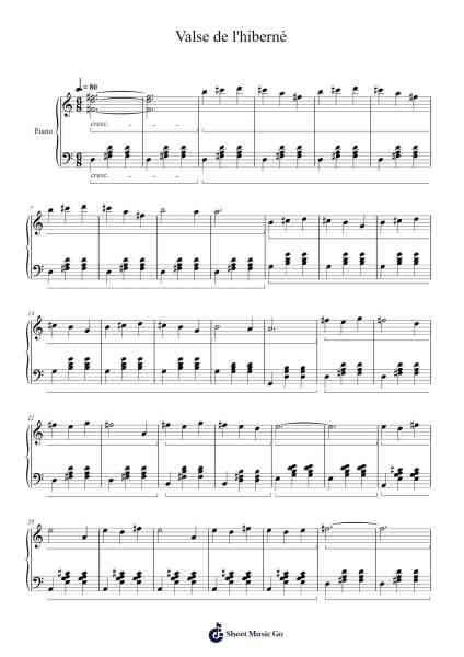 Valse de l'hiberné Sheet Music by Georges Delerue-Arr.Pebar Hawgie
