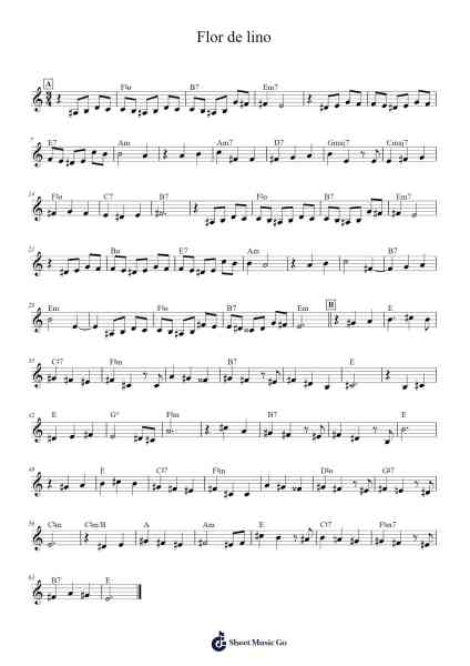 Flor de lino Sheet Music by H. Stamponi/H. Expósito-Arr.Hugphil Aray