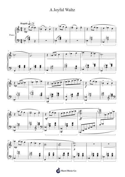 A Joyful Waltz Sheet Music by Andrew Bowling-Arr.Bobgy