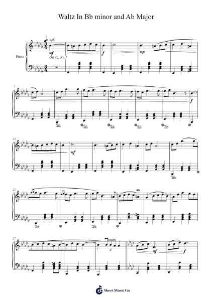 Waltz in B-flat Minor Sheet Music by St.Benedict_Nursia-Arr.Juddton Mucott