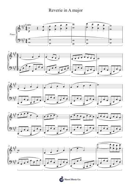 Reverie in A major Sheet Music by Sir Ya-bookie-Arr.Jonric