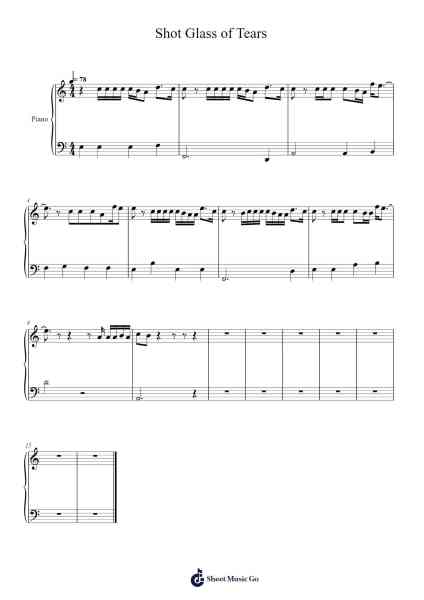 Shot Glass of Tears Sheet Music by Carla Sánchez Plaza-Arr.Wrighttab