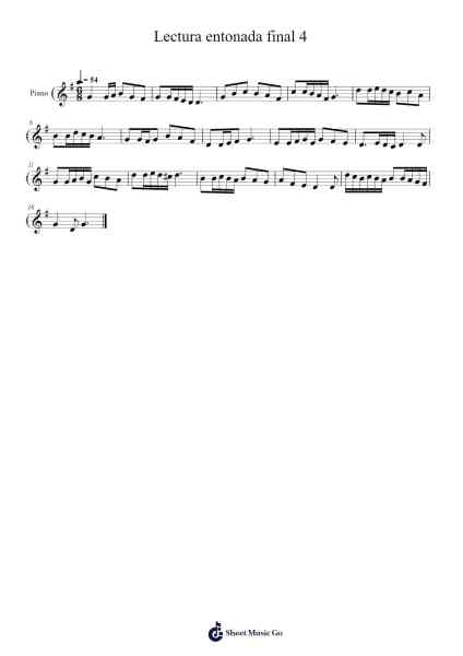 Lectura entonada final 4 Sheet Music by gabrielsimon3-Arr.Wolian