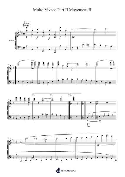 Symphony No. 9 in D Minor, Op. 125: II. Molto vivace Sheet Music by Ludwig van Beethoven-Arr.Branlaine