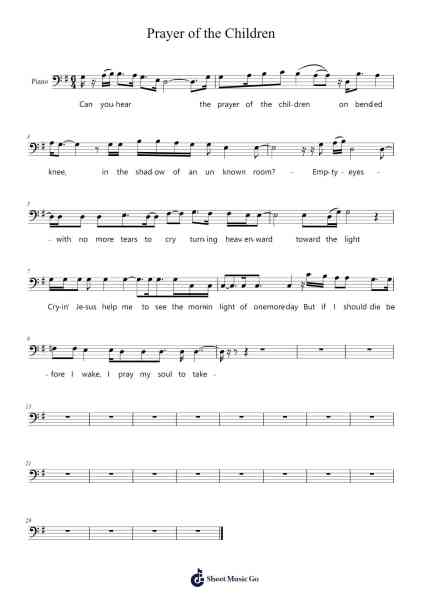 Prayer of the Children Sheet Music by undefined-Arr.Graril