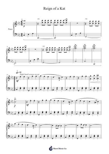 Reign of a Kat Sheet Music by Kyjere2-Arr.Prupert Cookegram