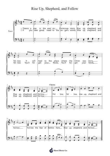 Rise Up, Shepherd, and Follow Sheet Music by Poundnions-Arr.Gilphia