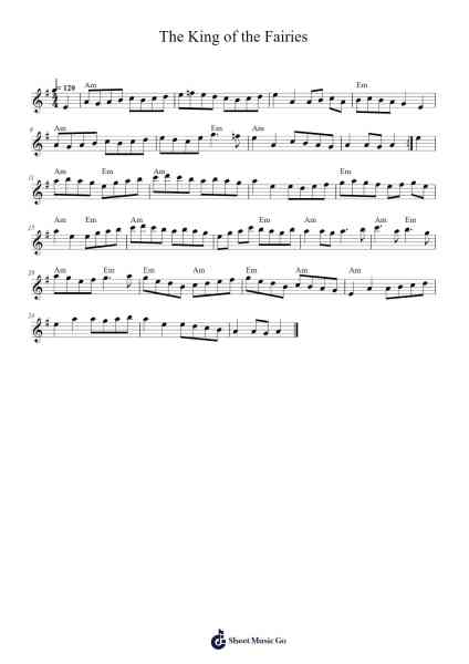 The King of the Fairies Notas de música por Traditional-Arr.Jesret