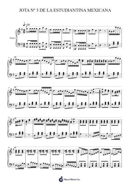 Jota No. 3 de la Estudiantina Mexicana Sheet Music by D. MIGUEL MARQUÉS-Arr.Mortion Woolftab