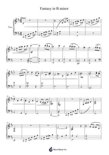 Fantasy in B Minor Sheet Music by James W. Pennington-Arr.Hicksriet