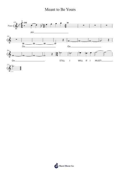 Meant to Be Yours Sheet Music by Wattmeg Ruhous-Arr.Cofny