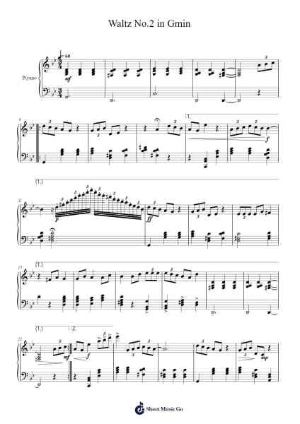 Waltz No. 2 in G Minor Sheet Music by Emircan Dizdar-Arr.Triswolf Roochel