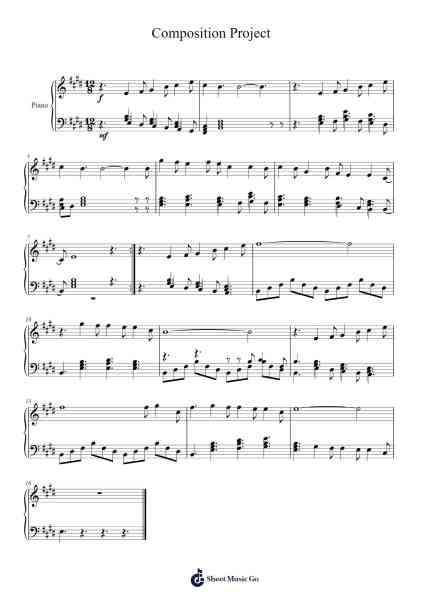 Composition Project Sheet Music by Walkjim Recoln-Arr.Jebois Hudlap
