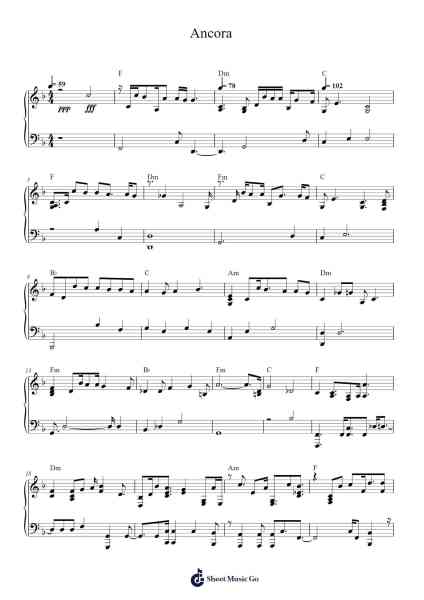 Ancora Sheet Music by Eduardo De Crescenzo-Arr.Kitfy