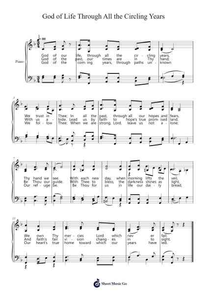 God of Life Through All the Circling Years 乐谱由 John B Dykes - 编曲 Fitchnolds Hartewy