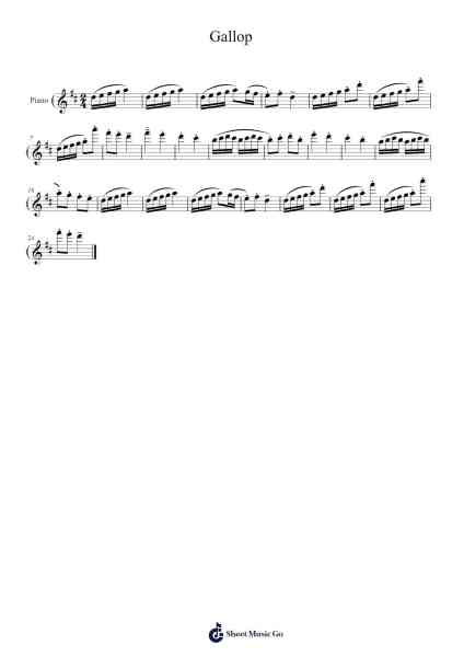 Op. 39, No. 18 "Gallop" - Dmitry Kabalevsky Sheet Music by Dmitry Kabalevsky-Arr.Charmie