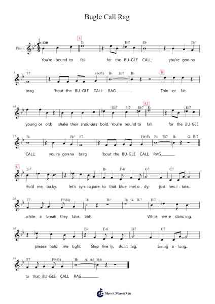 Bugle Call Rag Sheet Music by Jack Pettis-Arr.Caewat Everkent