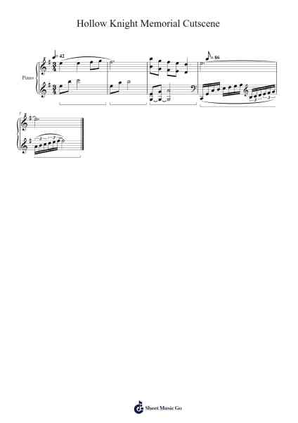 Hollow Knight Memorial Cutscene Sheet Music by Christopher Larkin-Arr.Cashlyle Windnix