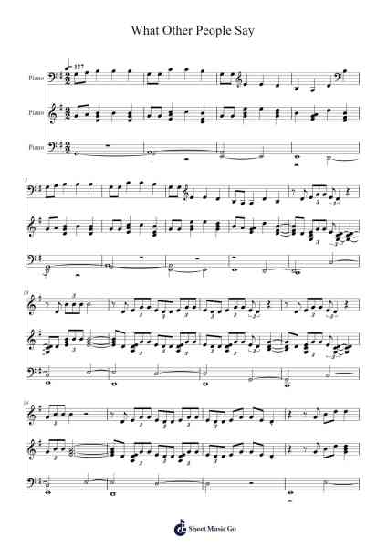 What Other People Say Sheet Music by Sam Fischer-Arr.Derion