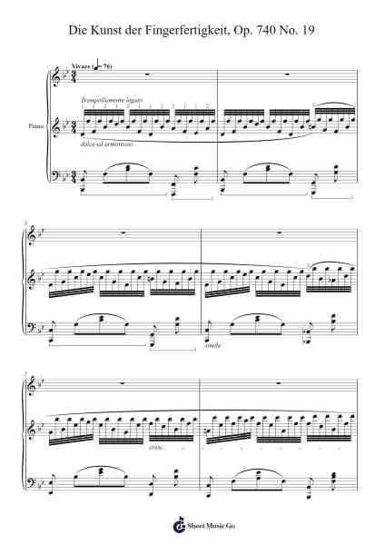 Die Kunst der Fingerfertigkeit, Op. 740 No. 19 Sheet Music by Carl Czerny-Arr.Handre Raekiel