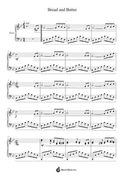 Bread and Butter Sheet Music by Masao Aichi-Arr.Cranemie