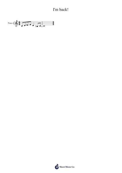 I'm back! Sheet Music by Seb W.-Arr.Kawar Rusfrank