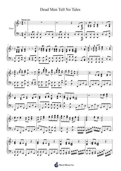 Dead Men Tell No Tales Sheet Music by Misc Soundtrack-Arr.Danchi