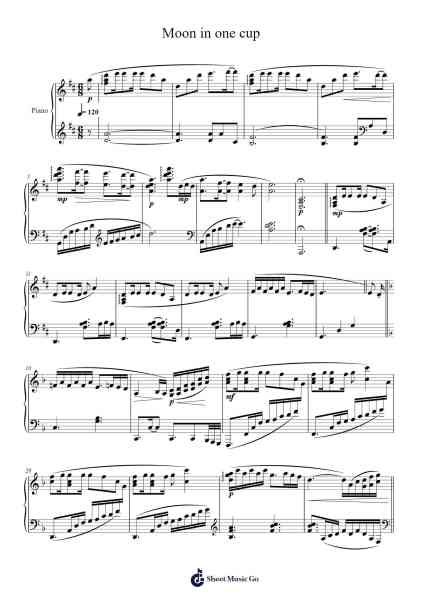 Moon in one cup Sheet Music by -Arr.Paggai Noelsay