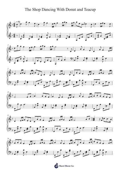The Shop Dancing With Donut and Teacup Sheet Music by Sereno-Arr.Diaben Shelwilde