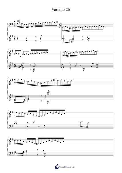 Variatio 26 Sheet Music by Johann Sebastian Bach-Arr.Dysaul Beaze
