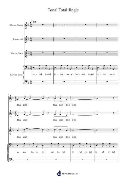 Tonal Total Jingle Sheet Music by -Arr.Viriah