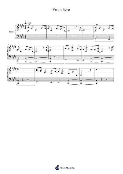 From here Sheet Music by CloudNone-Arr.Golddon