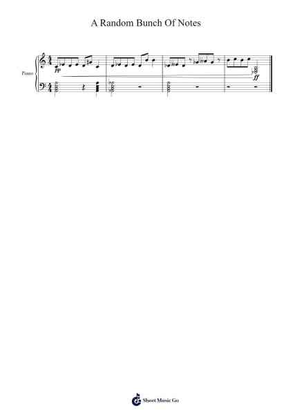 A Random Bunch Of Notes Sheet Music by Stuartrie Woolving-Arr.Cotnuel Windsia