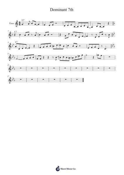 Dominant 7th Sheet Music by -Arr.Yedpont