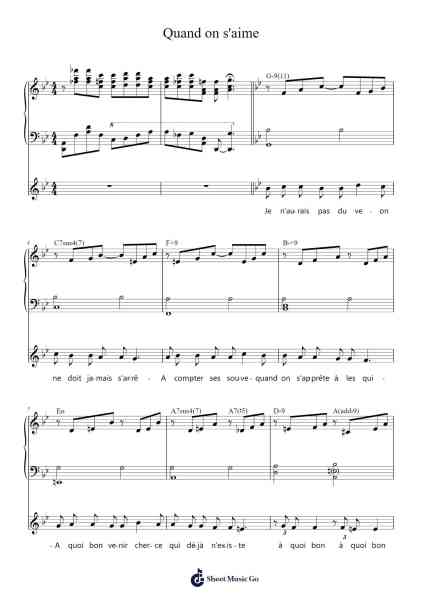 Quand on s'aime Sheet Music by Michel Legrand-Arr.Cranemie