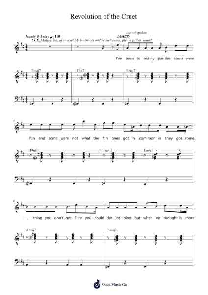 Revolution of the Cruet Sheet Music by TheTopKangaroo-Arr.Osger