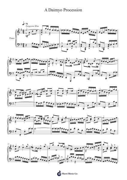 A Daimyo Procession Sheet Music by Toursbur-Arr.Crylip